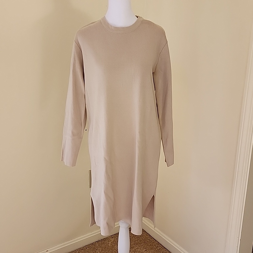 Richard Chai L/XL beige tan sweater dress.